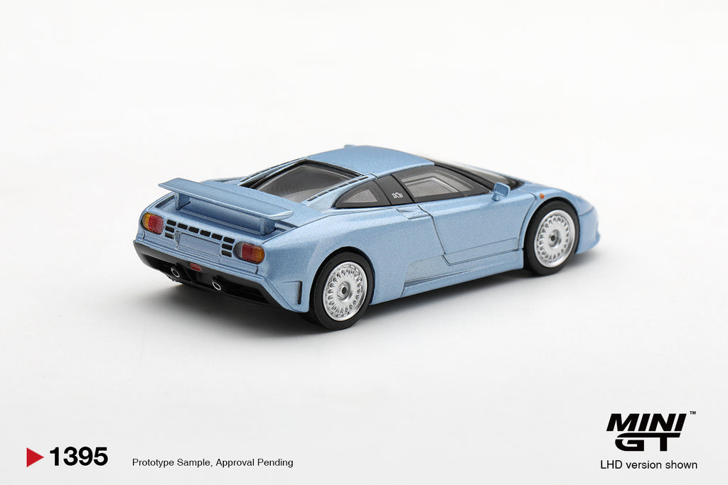 Mini GT Bugatti EB110 GT Azzurro Metallizzato Mondial DE L'automobile 1992 – Ansicht 3