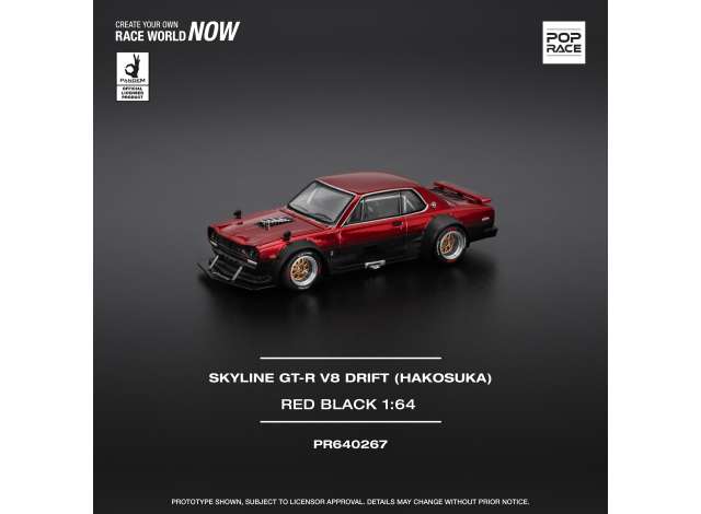Pop Race Nissan Skyline GT-R V8 Drift Hakosuka Black/Red