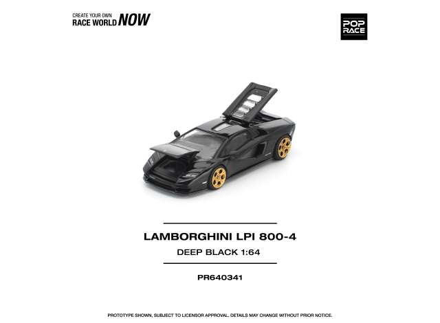 Pop Race Lamborghini Countach Lpi 800-4 Deep Black