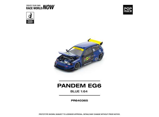 Pop Race Pandem Civic EG6 Blue/Black