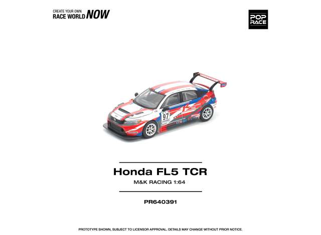 Pop Race Honda Civic Type-R (FL5) TCR- M&k Racing White/Blue/Red