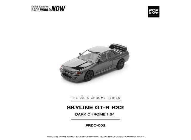Pop Race Skyline R32 GT-R The Dark Chrome Series Dark Chrome