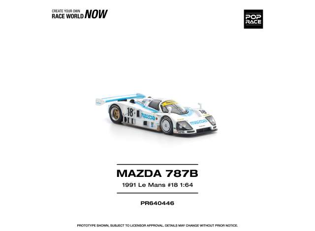 Pop Race Mazda 787B #18 Le Mans 24HRS White/Blue 1991