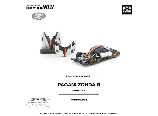 Pop Race Pagani Zonda R White