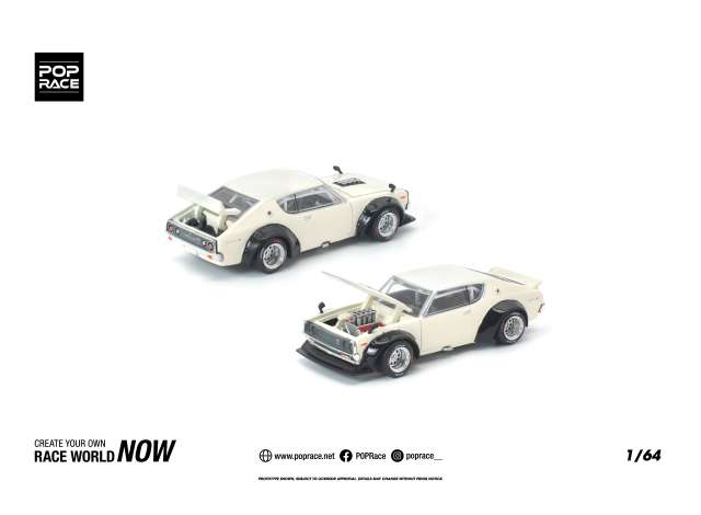 Pop Race Nissan KPGC110 Kenmeri White