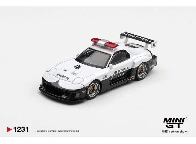 Mini GT Mazda RX-7 LB-Super Silhouette Police White/Black 1998 (RHD)