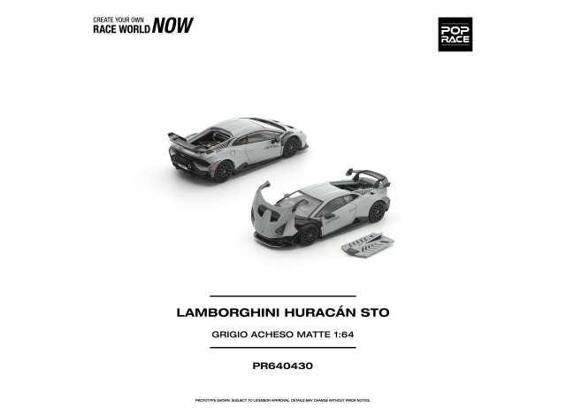 Pop Race Lamborghini Huracan STO Grigio Acheso Matte