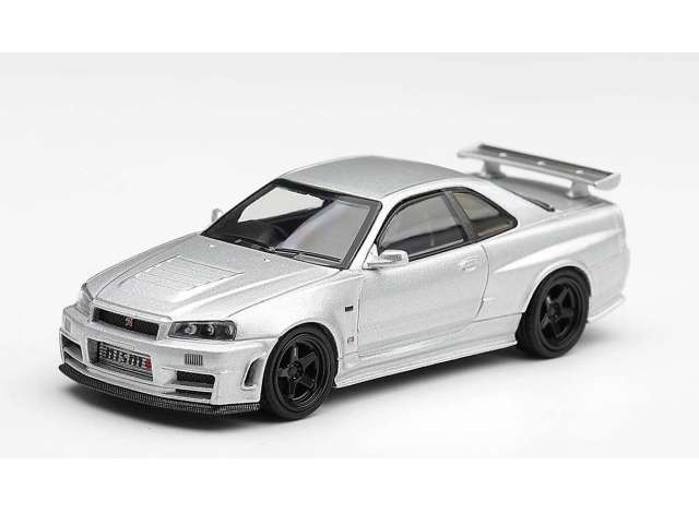 Mini GT Nissan Skyline GT-R (R34) Z-Tune Silver Metallic 1999 (RHD)