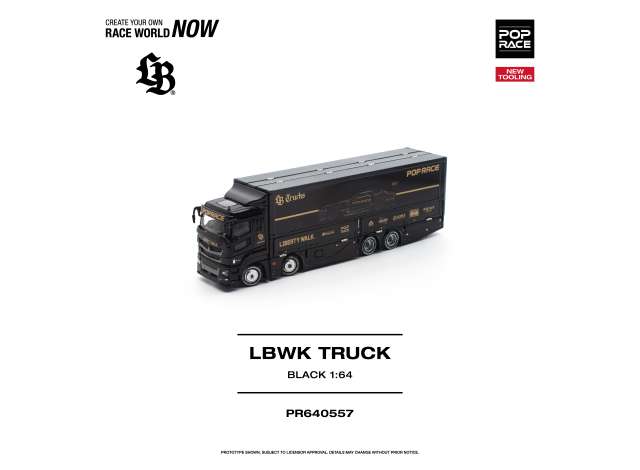 Pop Race LBWK Truck Black/Gold