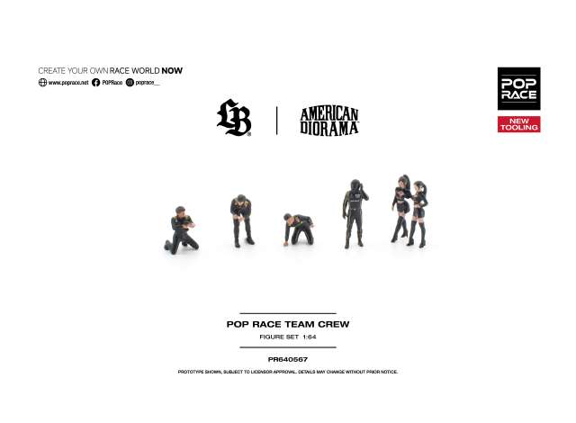 Pop Race Team Crew (6 Figures) Black