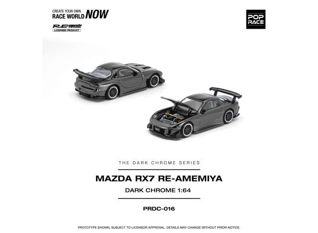 Pop Race Mazda RX-7 RE-Amemiya Dark chrome