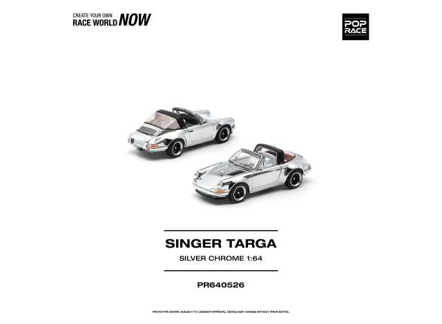 Pop Race Porsche Singer Targa Silver metallic