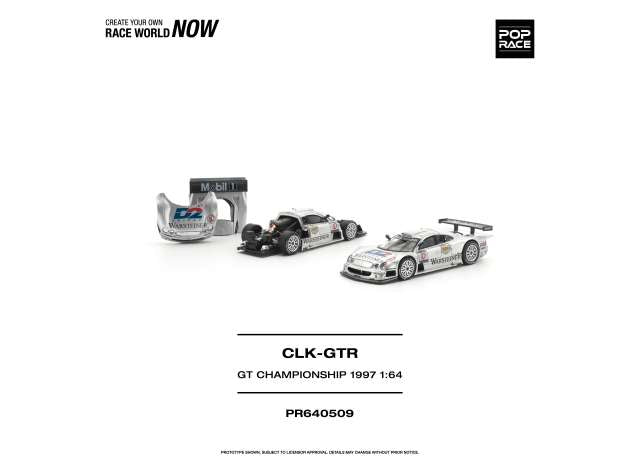 Pop Race 1997 Mercedes Benz AMG CLK GTR FIA GT Championship Silver