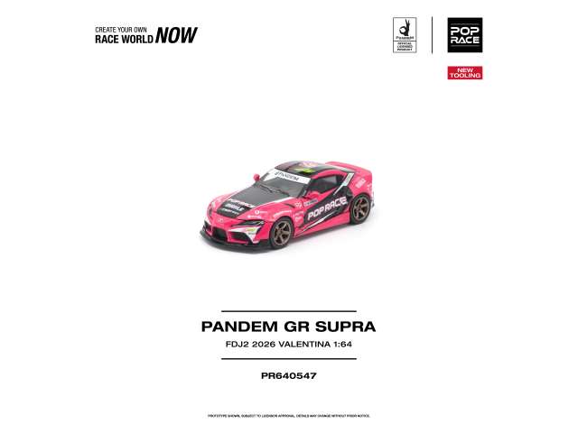 Pop Race Toyota Pandem GR Supra FDJ2 Valentina Piaz Pink