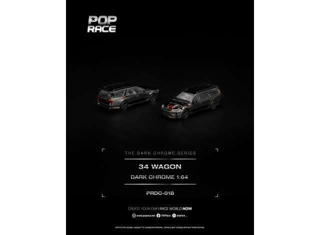 Pop Race Nissan R34 Wagon Dark chrome