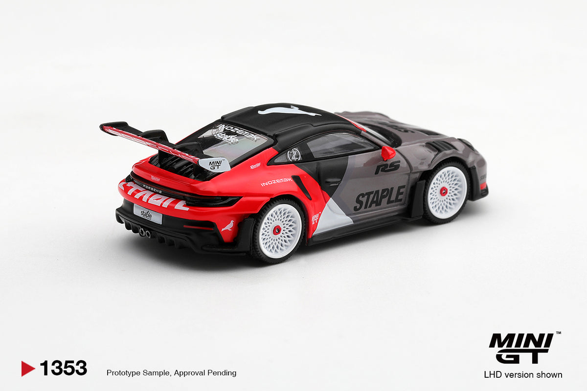 Mini GT Porsche 911 (992) GT3 RS Staple X Inozetek 2025 – Ansicht 3