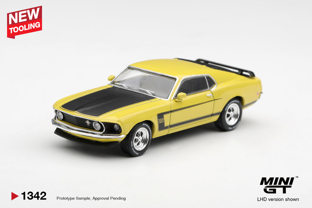 Mini GT Ford Mustang Boss 302 Bright Yellow 1969 – Ansicht 2