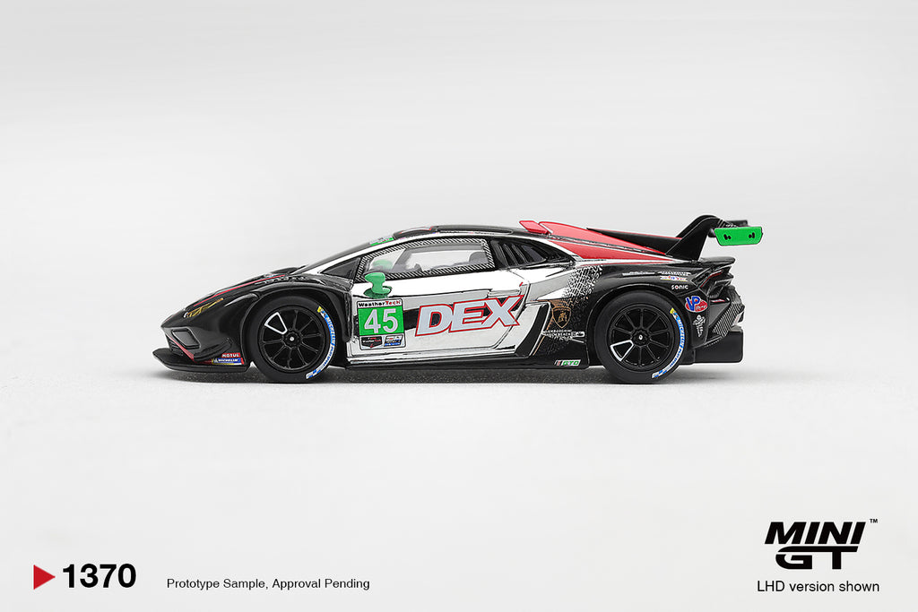 Mini GT Lamborghini Huracan GT3 EVO2 #45 DEX Wayne Taylor Racing Chevrolet Grand Prix 2025 – Ansicht 4