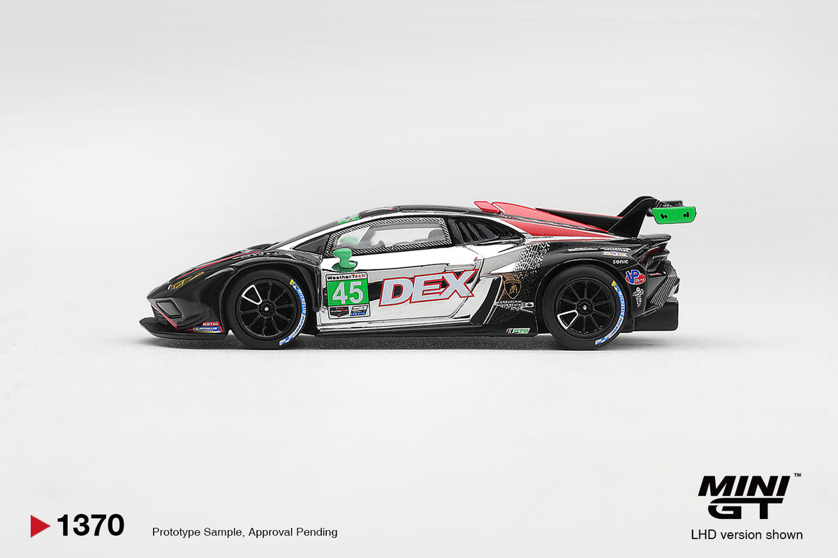Mini GT Lamborghini Huracan GT3 EVO2 #45 DEX Wayne Taylor Racing Chevrolet Grand Prix 2025 – Ansicht 4