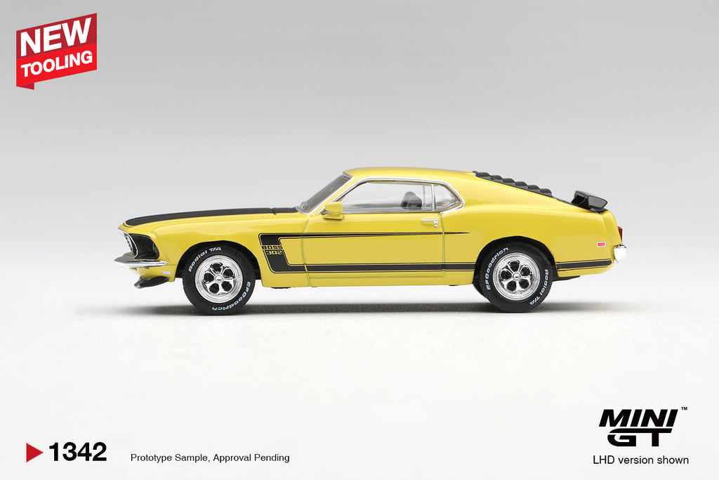 Mini GT Ford Mustang Boss 302 Bright Yellow 1969 – Ansicht 4