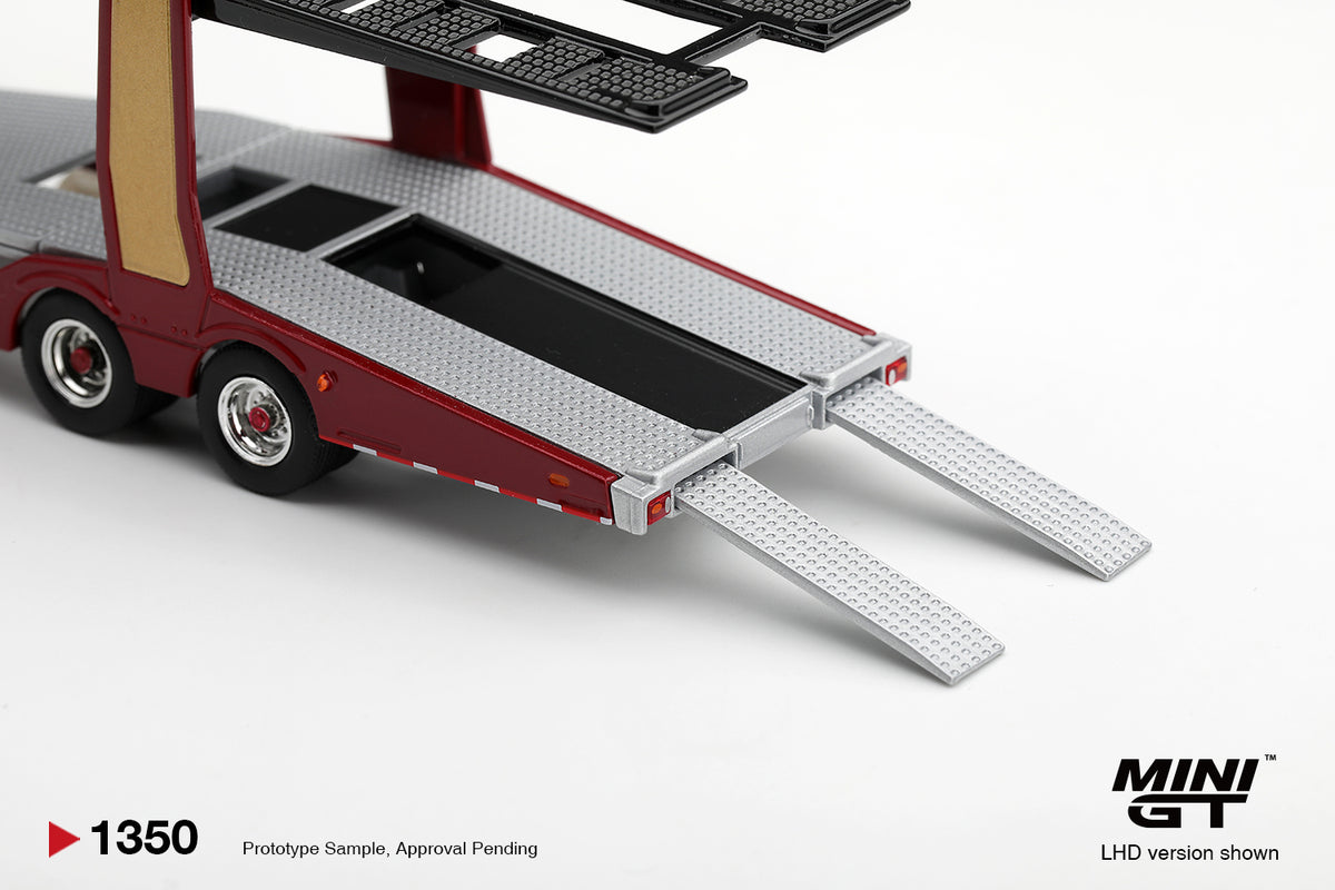 Mini GT Scania 770S A6x4NA Car Transporter V8 50th anniversary + Car transporter Red (LHD) – Ansicht 5